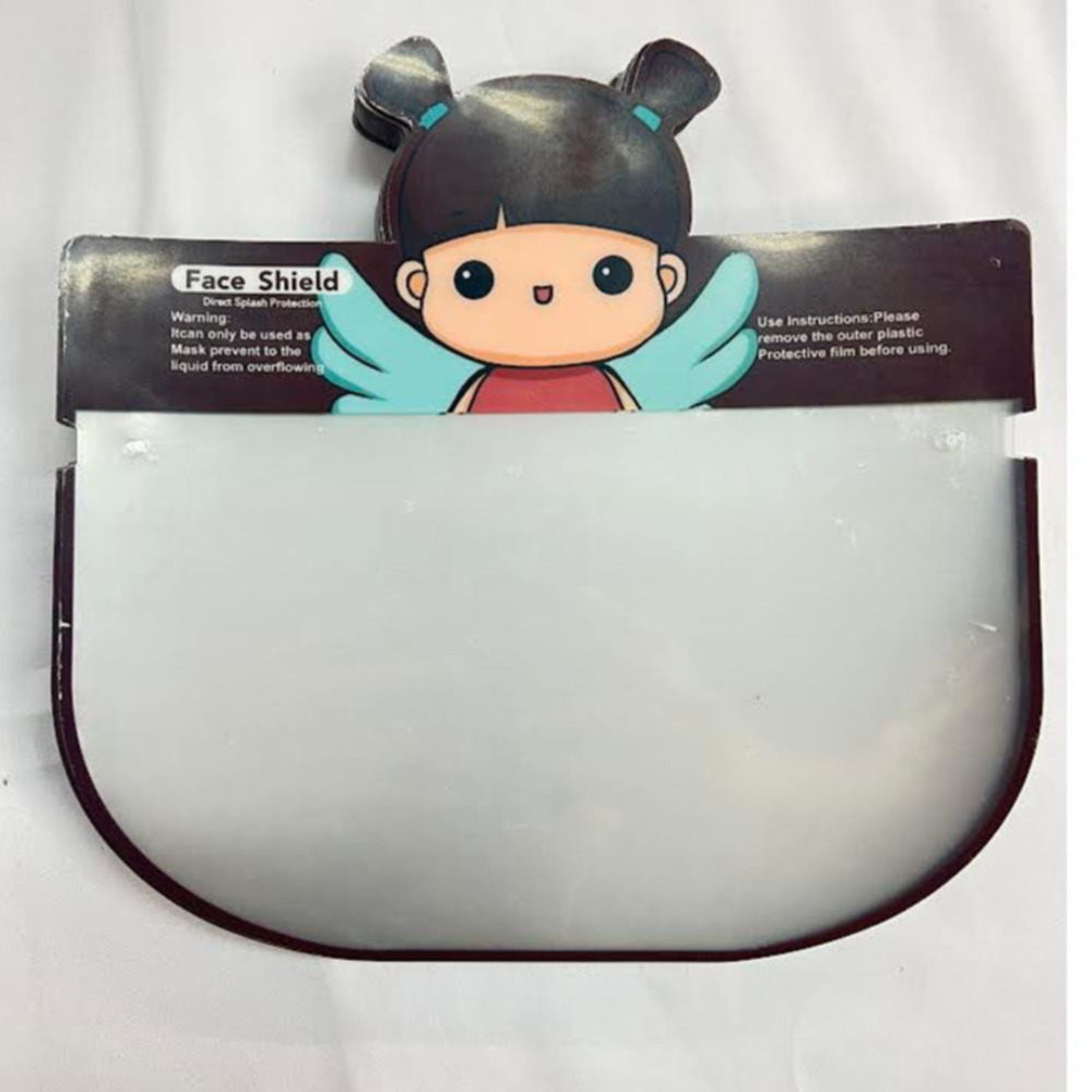 NEW! DIPOSABLE POTECTIVE KIDS FACE SHIELD -โ 100 PC BROWN